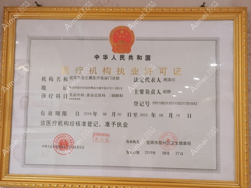 宜宾天使之翼医疗美容门诊部执行许可